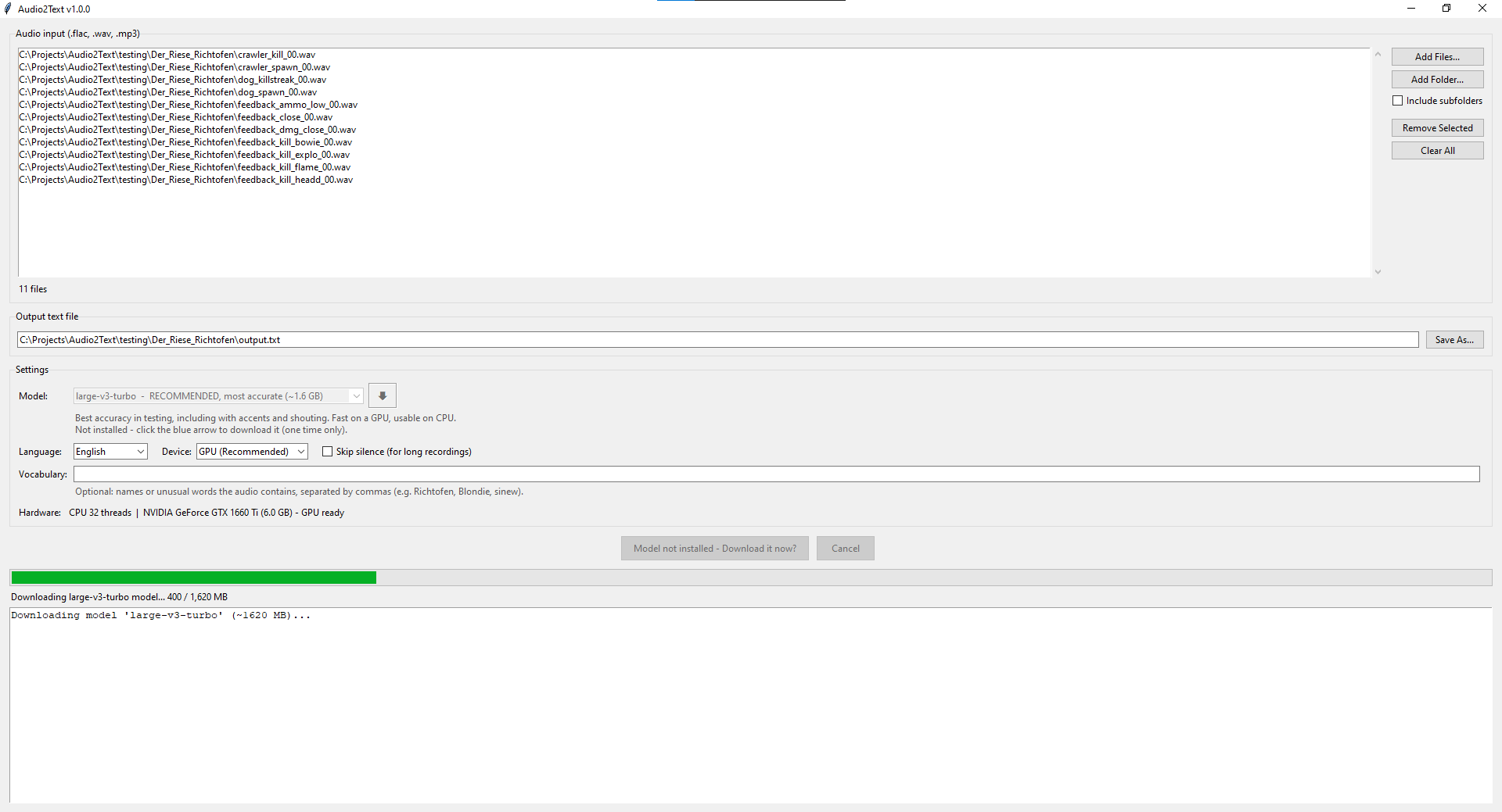 Audio2Text Screenshot 1