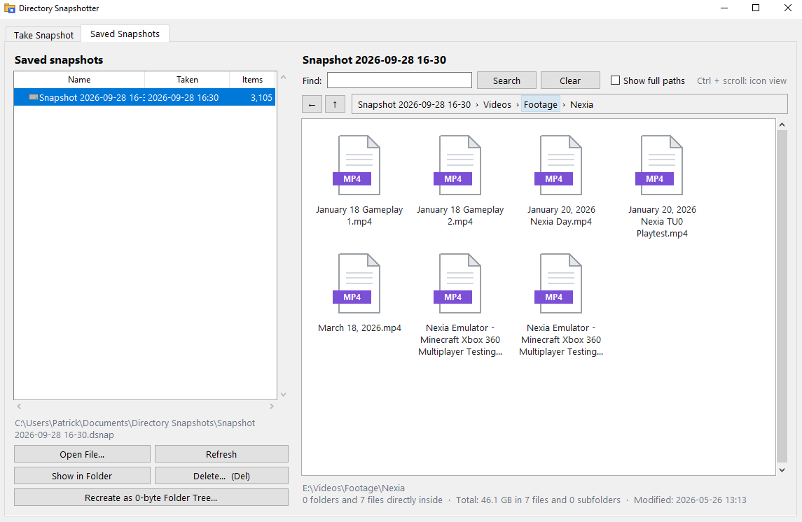 Directory Snapshotter Screenshot 7