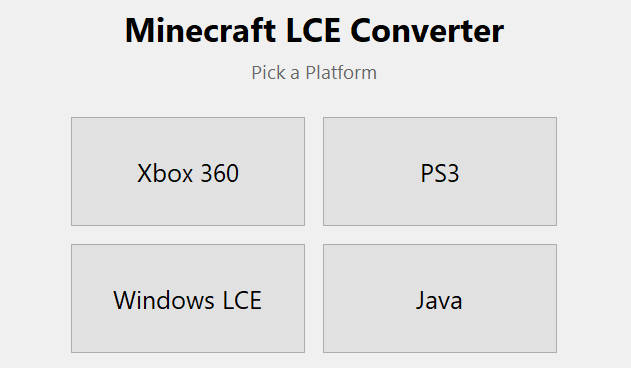 Minecraft LCE Converter